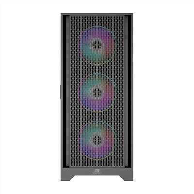 PowerBoost PB-PS5846B 600W ATX USB 3.0 Rainbow Fanlı Mesh Gaming Siyah Kasa