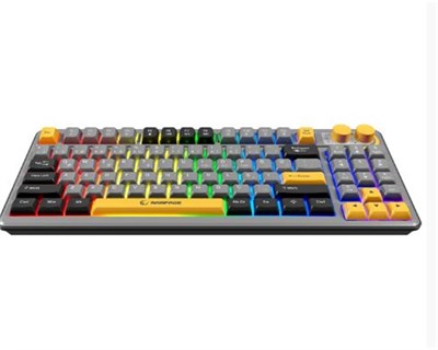 Rampage CYCLONE Gri-Siyah-Sarı USB RGB Aydınlatmalı Q Compact Membrane Gaming Oyuncu Klavye