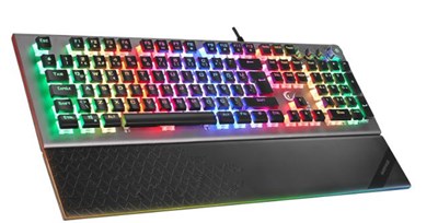 Rampage KB-R101 IMPRESSIVE Gri-Siyah USB RGB Aydınlatmalı İnce Tasarım Red Switch Oyuncu Klavyesi