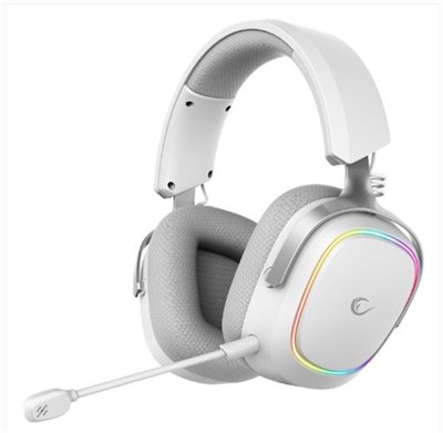 Rampage RETSU Beyaz-Gri Kablosuz 2.4G+ Bluetooth Kumaş  Deri  Earpad Mikrofonlu Oyuncu Kulaklığı