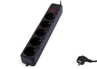 S-LINK SPG3-J-5 5li Siyah 1.5mt 306Joule Akım Koruyuculu Priz