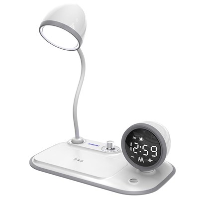 S-link SL-CW21 Beyaz Telefon Uyumlu Fast Şarj 15W Ayarlanabilir Led Işıklı  Masa Lambası