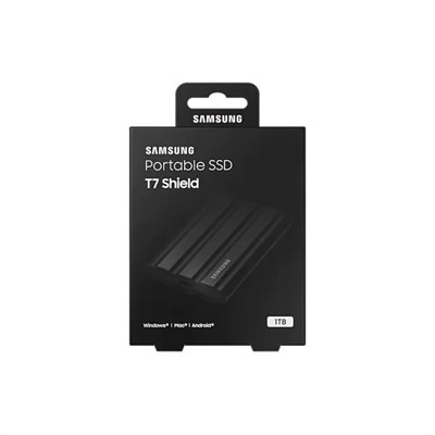 Samsung 1TB Samsung T7 Shield Usb 3.2 Taşınabilir SSD Siyah Disk MU-PE1T0S-WW