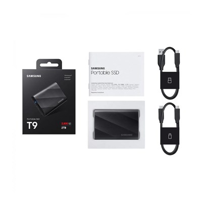 Samsung 4TB T9 MU-PG4T0B-WW Mini USB 3.2 Gen 2.2 Type C Siyah Taşınabilir SSD