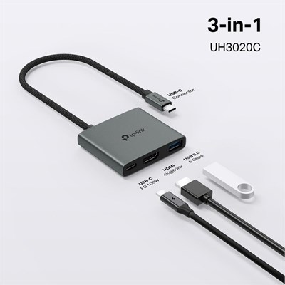 Tp-Link UH3020C USB Type C Docking Station 3 Port ( USB-C + HDMI + USB 3.0)