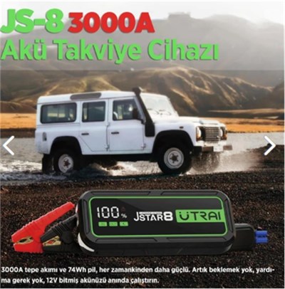 ULTRAI Jstar 8 20000mAh 3000A Jump Starter Taşınabilir Araç Akü Şarj Bataryası