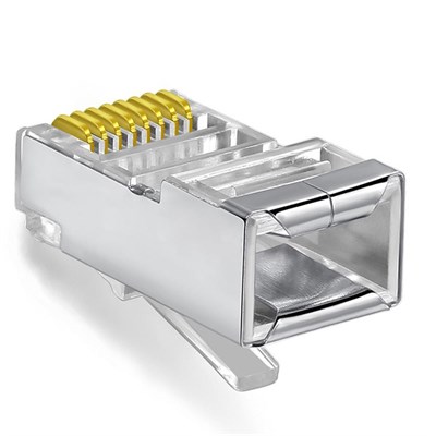 Vcom NM026 100lü Metal RJ45 8P8C Cat6-UTP-RJ45-3u Konnektör