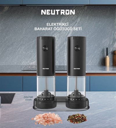 NEUTRON NTL-PG-33D DIŞTAN AYARLI TUZ/BAHARAT ÖĞÜTÜCÜ İKİLİ