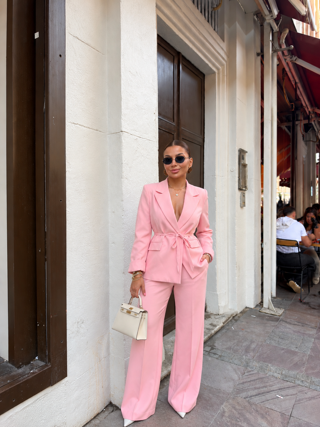 Nola Pembe Blazer Takım