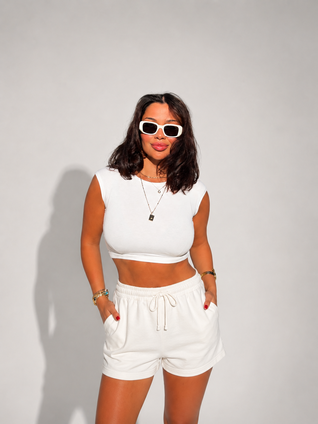 Gigi Crop Beyaz