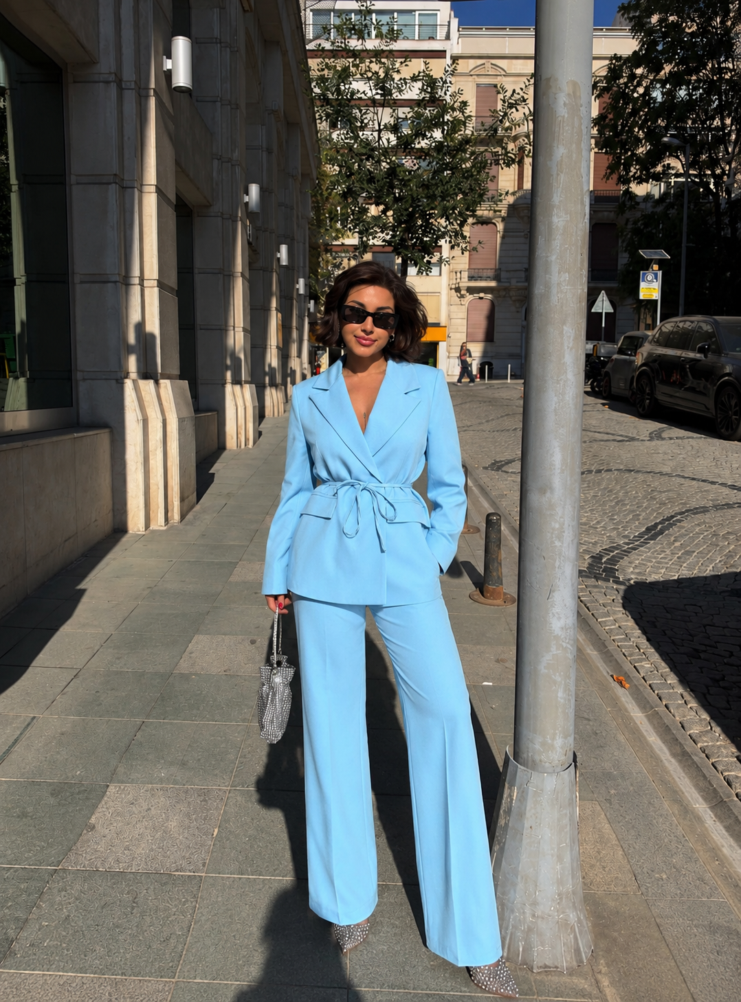 Nola Mavi Blazer Takım