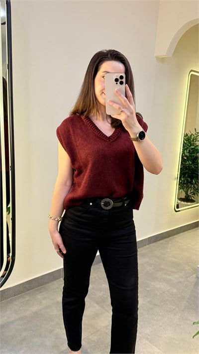 Bordo Süveter