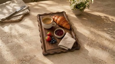 Dikdörtgen Papatya Doğal Ahşap Peynir Ve Sunum Tabağı, Kahvelik, Yağdanlık, Pasta ve Kek Standı %100 Çam
