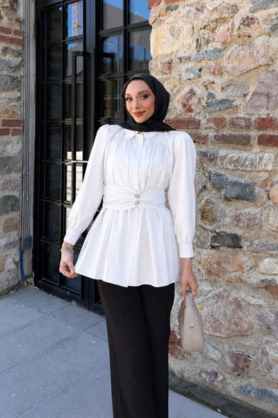 Alen Kuşak Detaylı Tunik