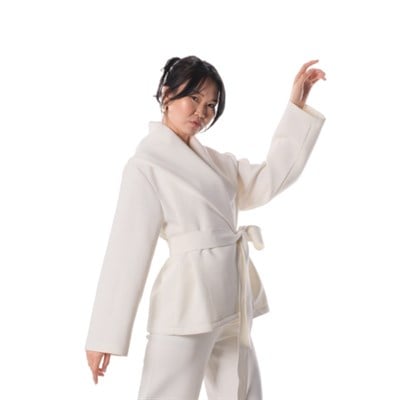 Wide Collar Jacket - ECRU ( KAP )