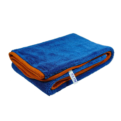 KLIN Drying Zero HD Mikrofiber Kurulama Havlusu 800 GSM (Mavi - Siyah) - 90x70 cm