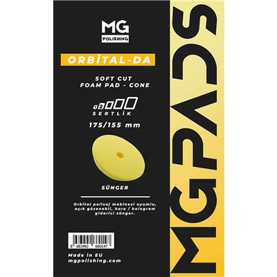 MG PADS ORBİTAL Soft Cut Foam Pad-Cone 175/155x25 mm-Yellow