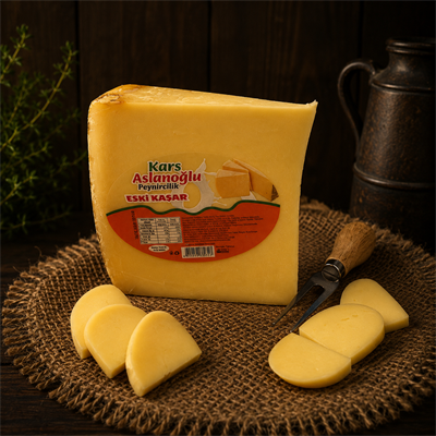 KARS ESKİ KAŞAR PEYNİRİ 2 YILLIK ŞİRDEN MAYALI 500 - 600 gr