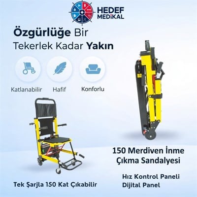 Scuba S150 Elektrikli Merdiven Çıkma, İnme Sandalyesi (TSE Belgeli Akülü Hasta Taşıma)