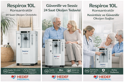 Respirox 10L Konsantratör (24 Saat Oksijen Üretebilir.)