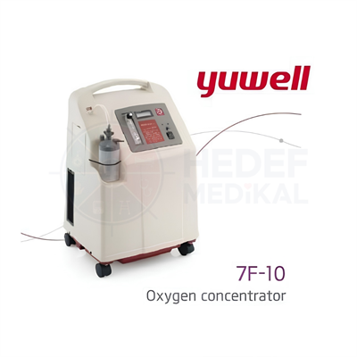 Yuwell 7F-10 Litre Oksijen Konsantratörü (Yüksek Akışlı ve Güvenlik Alarmlı)