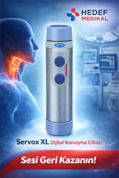 Servox Digital XL Çift Butonlu Titanyum Kaplamalı Dijital Elektrolarenks Konuşma Cihazı