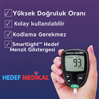 Contour Plus Şeker Ölçüm Cihazı + 50'li Ölçüm Çubuğu