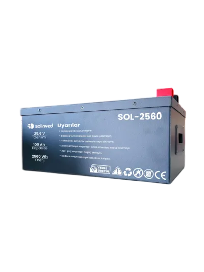 Solinved 25.6 V 100Ah Lityum Akü
