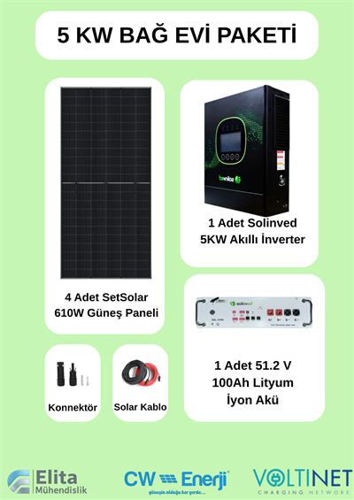 Solinved 5KW Bağ Evi Paketi L