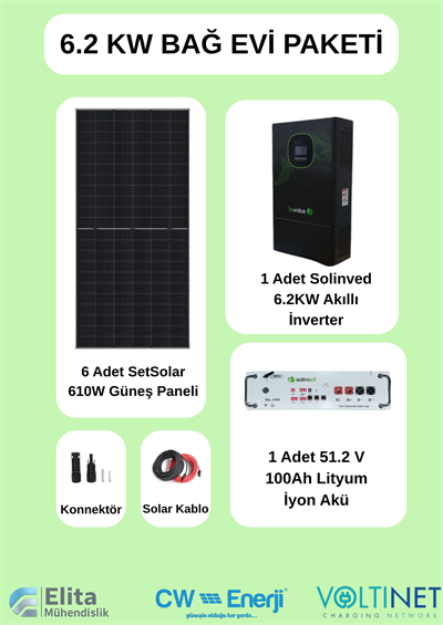 Solinved 6.2KW Bağ Evi Paketi L