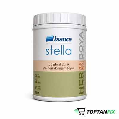 Bianca Stella 1 lt 0101 Beyaz Su Bazlı Saf Akrilik Boya