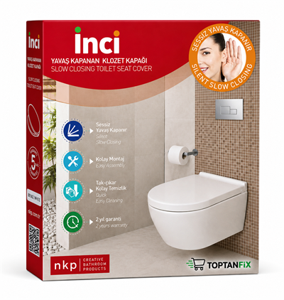 Nkp Inci Thermoplast Yavaş Kapanır Klozet Kapağı 0336