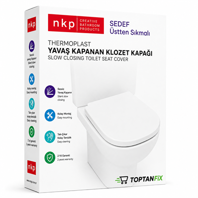 Nkp Sedef Thermoplast Yavaş Kapanır Klozet Kapağı 0337