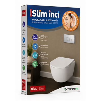 Nkp Slim İnci Thermoplast Yavaş Kapanır Klozet Kapağı 0338