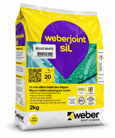 Weber Joint Beyaz Silikonlu 2 kg Derz Dolgu