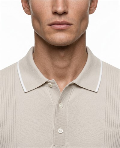 Bellagio Polo Knit T-Shirt Bej