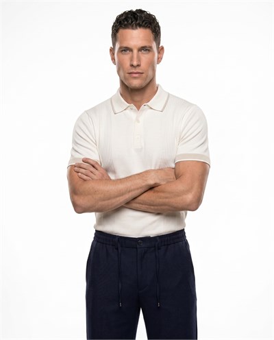 Bellagio Polo Knit T-Shirt White