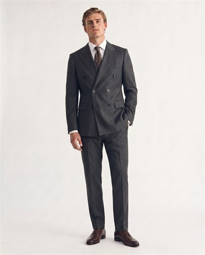 Chalire Double-Breasted Suit Grey