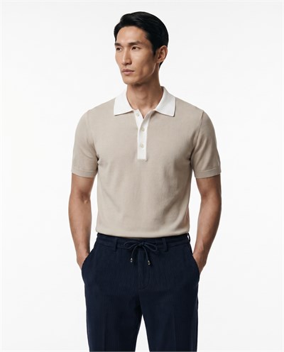Core Knit Triko T-Shirt Bej