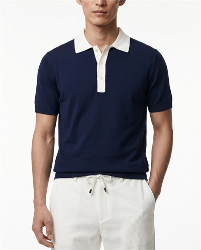 Core Knit Triko T-Shirt Navy