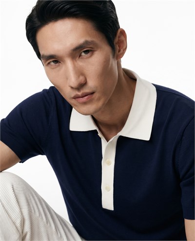 Core Knit Triko T-Shirt Navy