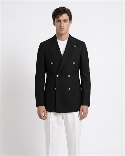 Drake Double-Breasted Jacket Black