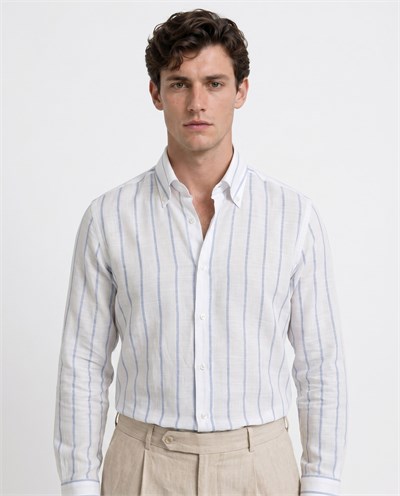 Enzo Collared Shirt Blue