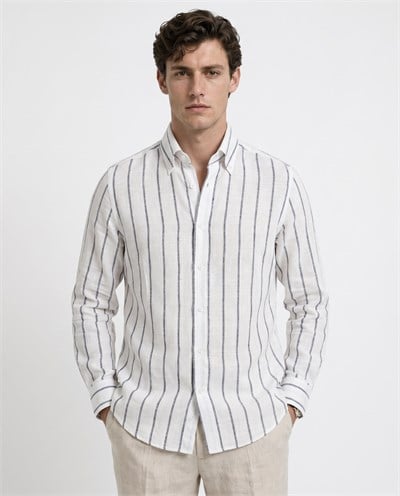 Enzo Collared Shirt Navy