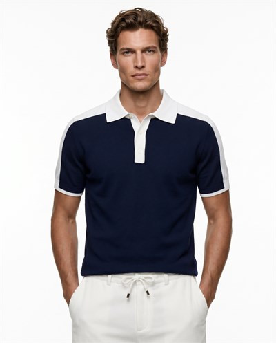 Maison Polo T-Shirt Navy