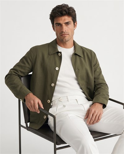 Matteo Shirt Jacket Khaki