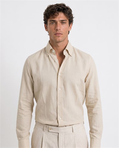 Nicol Button-Down Shirt Bej