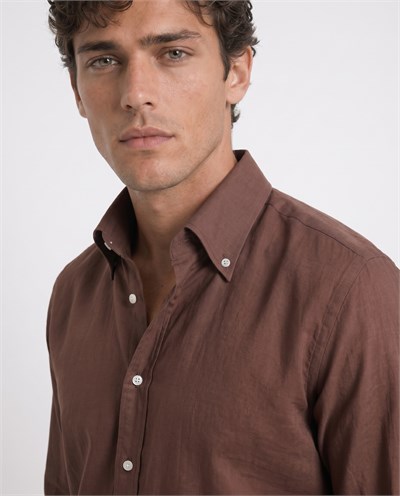 Nicol Button-Down Shirt Brown