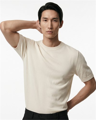 Noble Line Triko T-Shirt Bej