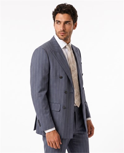 Paganini Double-Breasted Suit Blue